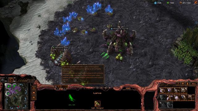 StarCraft 2 Skirmish Zerg vs Terran AI Hard Part 9 смотреть онлайн
