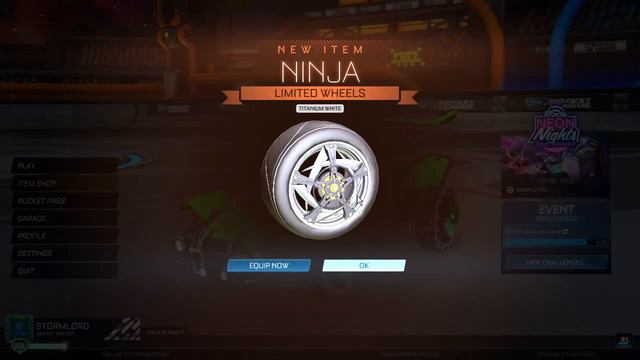 Rocket League TW Ninja Wheel! Looking pretty clean! смотреть онлайн