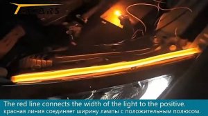 Гибкие дневные ходовые огни, в мягкой направляющей трубке, водостойкие тонкие ДХО 30/45/60 см,