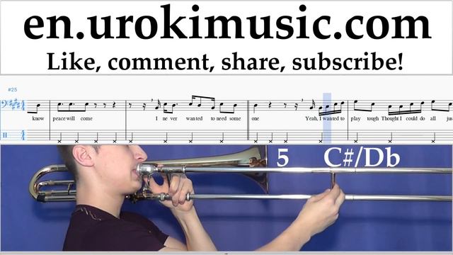 Trombone lessons Sia - Helium Sheet Music Tutorial Part#2 um-i352 смотреть онлайн