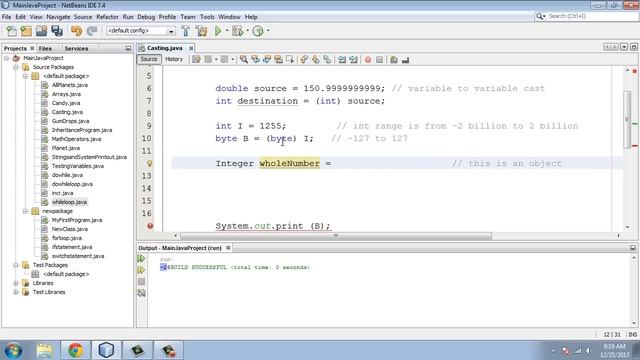 Java Tutorial for Beginners - 15 - Casting and Conversion of Data Types смотреть онлайн