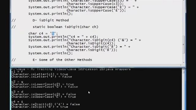 Java Lesson 28 - Wrapper Classes Part 06 - Character Wrapper Class смотреть онлайн