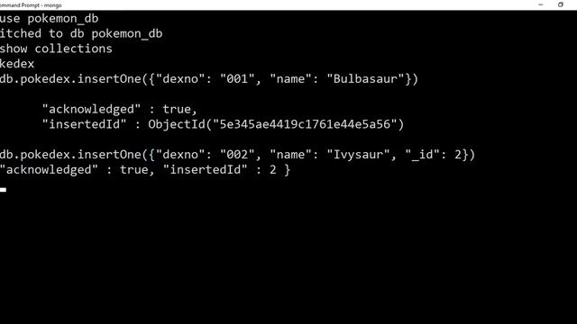 Inserting Documents into a MongoDB Collection смотреть онлайн