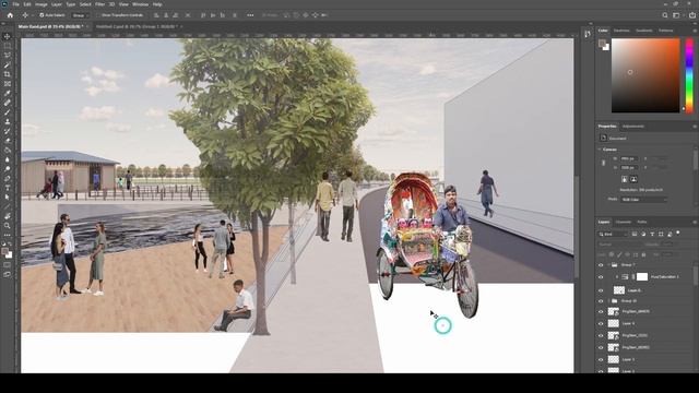 Architectural Visualization Collage - Photoshop Tutorial смотреть онлайн