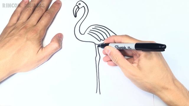Cómo dibujar un Flamenco Paso a Paso | Dibujo de Flamenco смотреть онлайн