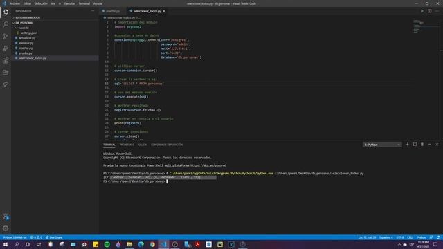 CRUD con Python y PostgreSQL [SELECT] смотреть онлайн
