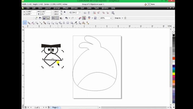 How to create angry birds logo in Corel drow x4 /Deep editing /itce смотреть онлайн
