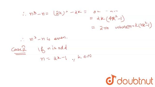 Prove by direct method that for any integer \'n\',`n^(3)` - n is always even. смотреть онлайн