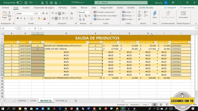 Inventario en Excel para tu negocio # 3: Crear una factura automática смотреть онлайн