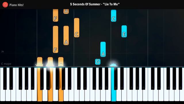 5 Seconds Of Summer - "Lie To Me" Piano Tutorial - Chords - How To Play - Cover смотреть онлайн