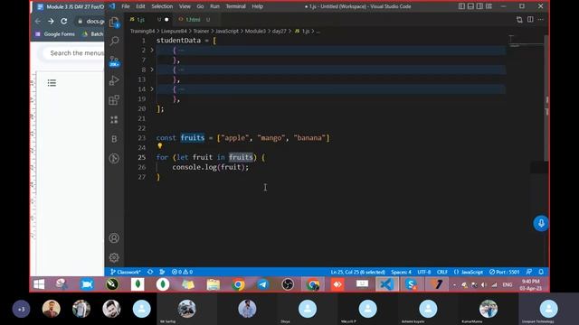 Day 26 and 27 Module 3 JS Array forEach, For/Of and For/In in Hindi 03 April 2023 смотреть онлайн
