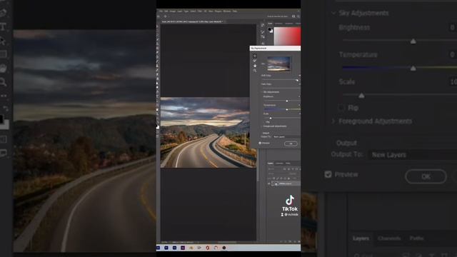 как заменить/поминать  небо в фотошопе potpshop