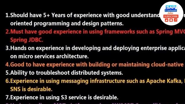 Job Opening - Core Java + Spring MVC + Spring Boot + Micro services Architecture смотреть онлайн