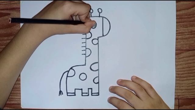 Cute Giraffe Drawing And Coloring For Kids & Toddlers