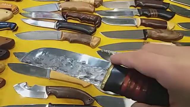 выставка охота и рыбалка ВДНХ, 9 сентября 2018 года различный ассортимент ножей. forged knives смотреть онлайн
