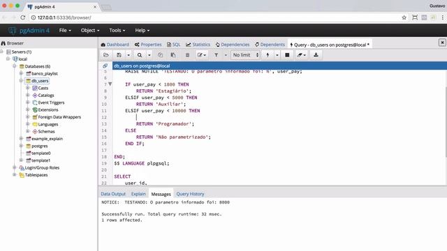 DEBUGANDO FUNÇÕES DIRETO NO BANCO DE DADOS | POSTGRESQL #06 смотреть онлайн