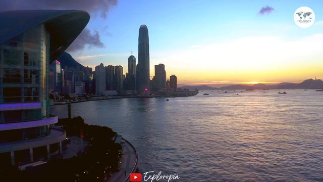Hong Kong ?? in 4K ULTRA HD 60FPS at night by Drone смотреть онлайн