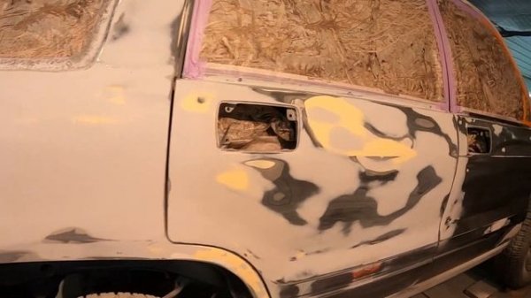 Opel Monterey покраска с флейками