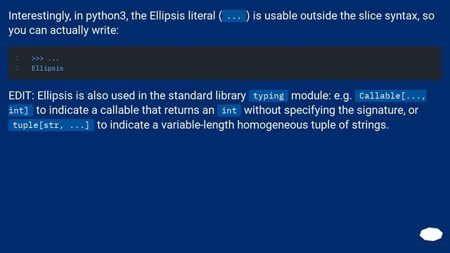 What does the Ellipsis object do? смотреть онлайн