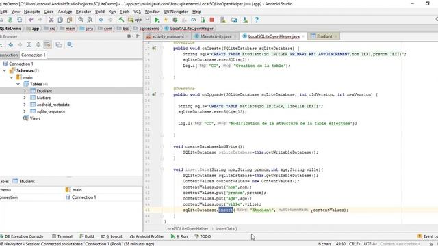 3- Insertion de données | Gestion de base de données SQLite sous Android смотреть онлайн