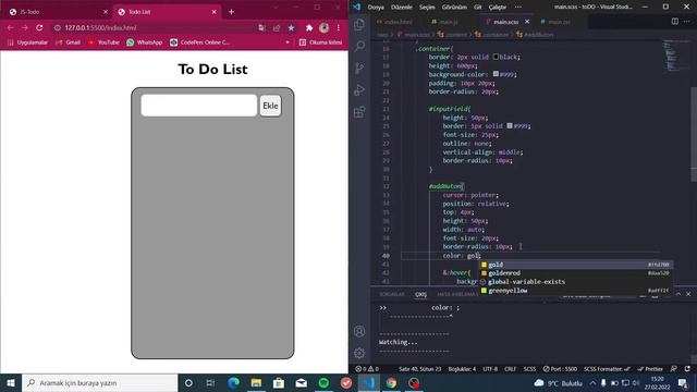 1. To Do List || HTML,CSS,JS || Giriş Seviyesi 10 JavaScript Uygulaması смотреть онлайн