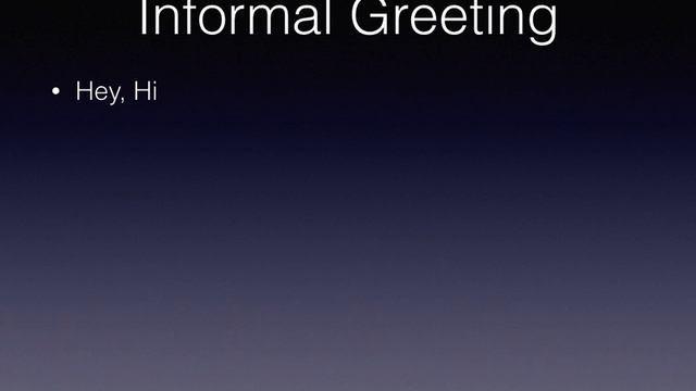 Spoken English Greetings & Introductions