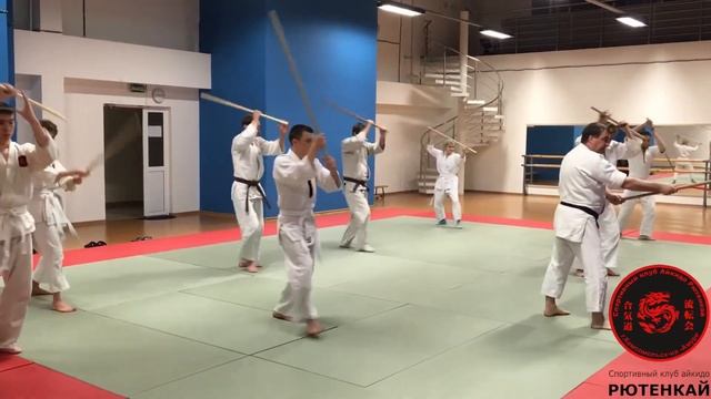 Занятие взрослой группы клуба айкидо Рютенкай 07.02.2020 | Aikido | 合気道 смотреть онлайн