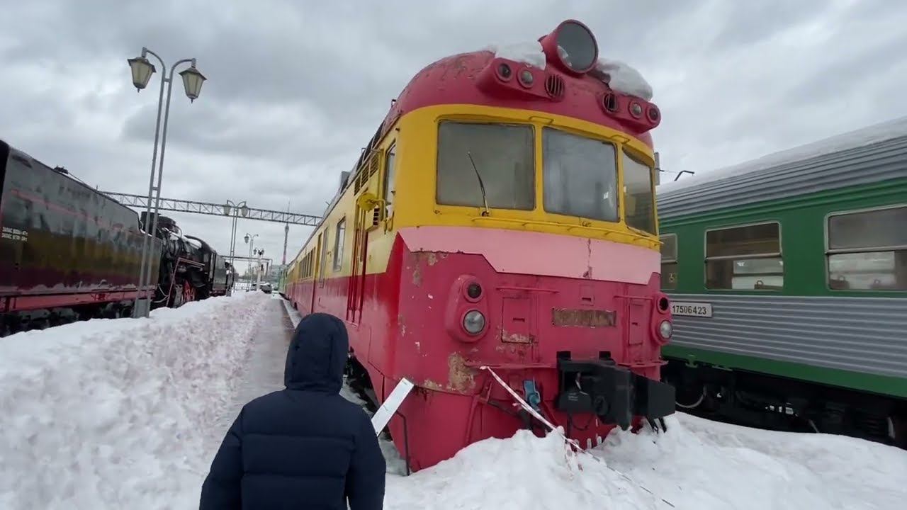 Музей железнодорожного транспорта и Рижский вокзал. Поезда, ЧМЭ2, Сокол, ЭР9П, ВЛ23, ВЛ8, ТЭ2, ТЭ3 смотреть онлайн