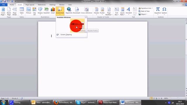 How to insert a screenshot in to a Word 2010 document смотреть онлайн