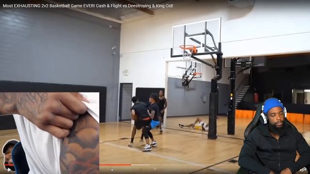 FLIGHT KNOCKED HIMSELF OUT LOL! 2v2 Basketball Cash & Flight vs Deestroying & King Cid! смотреть онлайн