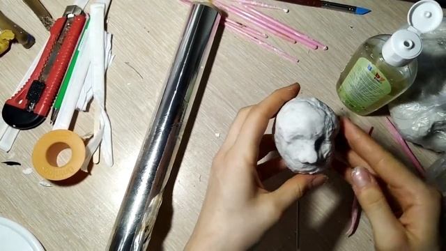 МК по созданию голов куклы из папье-маше. смотреть онлайн