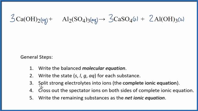 How to Write the Net Ionic Equation for Ca(OH)2 + Al2(SO4)3 = CaSO4 + Al(OH)3 смотреть онлайн
