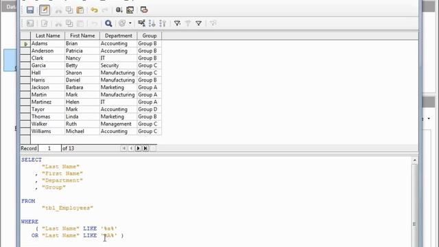LibreOffice Base (22) SQL Wildcards смотреть онлайн