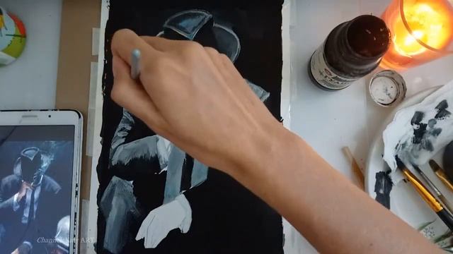 РИСУЮ по мотивам гениального и любимого Fabian Perez | ПОРТРЕТ МУЖЧИНЫ смотреть онлайн