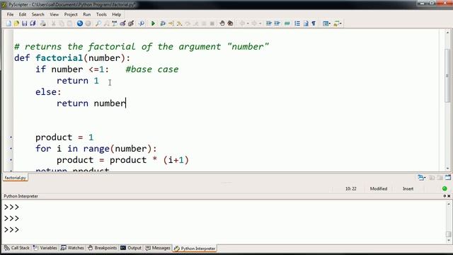 Recursive Factorial Function смотреть онлайн