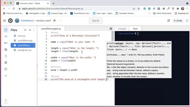 Area Of Rectangle (Python) смотреть онлайн