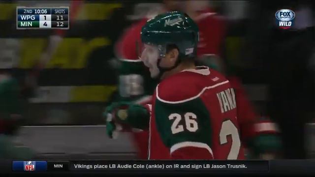Thomas Vanek uses silky move to fool Jets for amazing goal смотреть онлайн