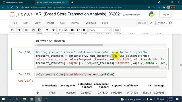 Association Rule Mining With Python (market basket analysis) смотреть онлайн