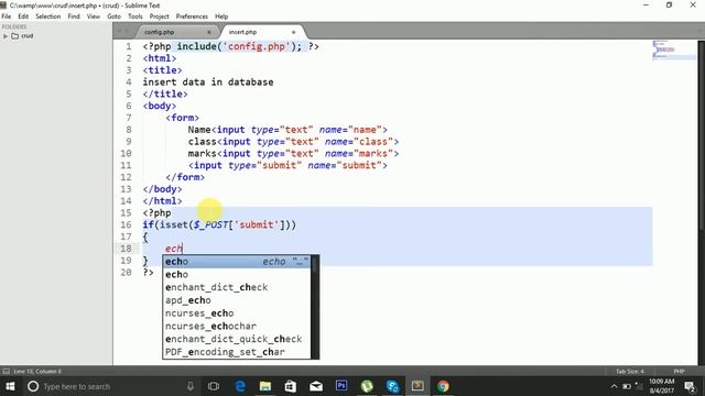 How to insert data in database using PHP and MySQLi | CRUD system | Part 1 смотреть онлайн
