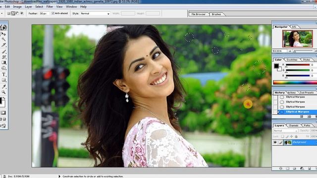 Adobe Photoshop 7 Tutorial Video Bollywood Actress Picture Change Background смотреть онлайн