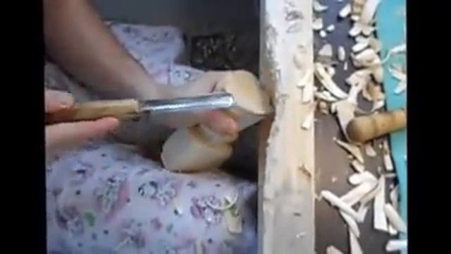 Изготовление маленького резного Деда Мороза. смотреть онлайн