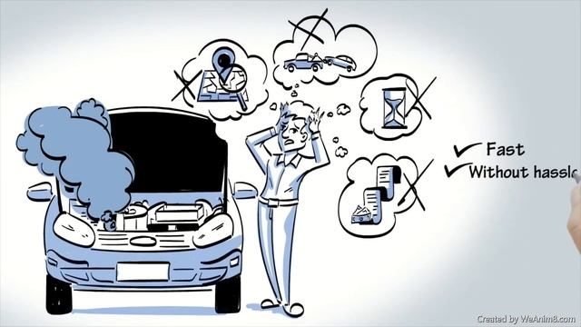 Whiteboard Animation | On-site Car Repair | Explainer video смотреть онлайн