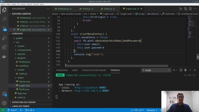 [Framework VueJS] - 47 - Projeto 2 - Lista Tarefas com Router e Firebase - Parte 2 смотреть онлайн