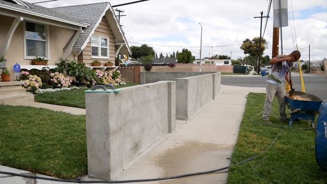 How to Build a Block wall, Texture Stucco and Gate! смотреть онлайн