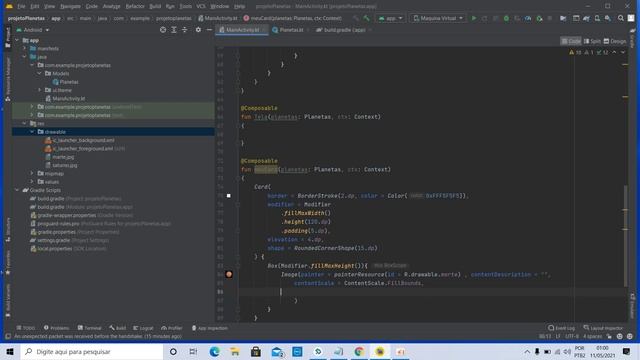 Kotlin + Jetpack Compose + LazyColumn + Card. Criando um Aplicativo Planetas. Parte 1 смотреть онлайн