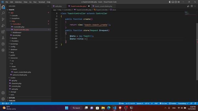 Laravel-9 Toastr Notification implementation. смотреть онлайн