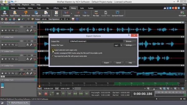 How to Save as MP3 | MixPad Audio Mixing Software Tutorial |