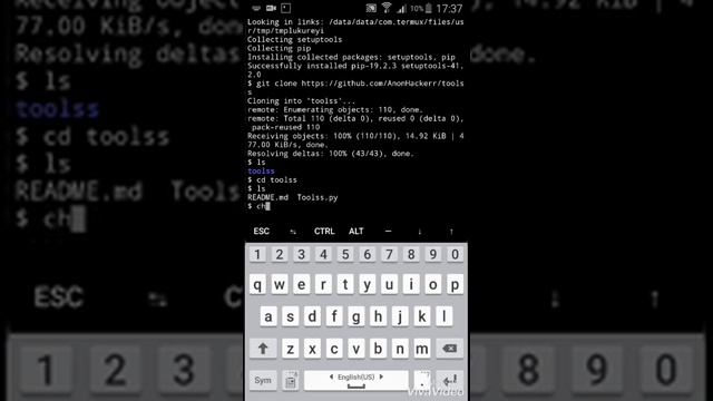 Установка скрипта [hack toolss] для Termux смотреть онлайн