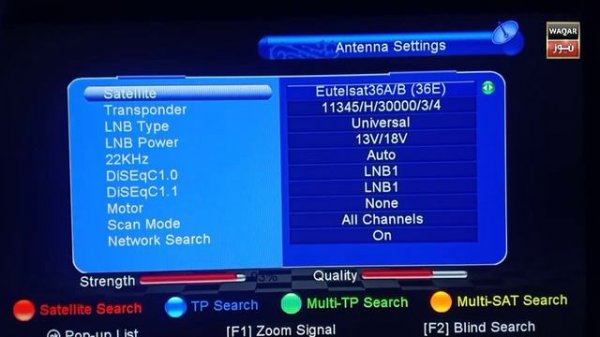 Eutelsat 36A|36B at 36E Channels list