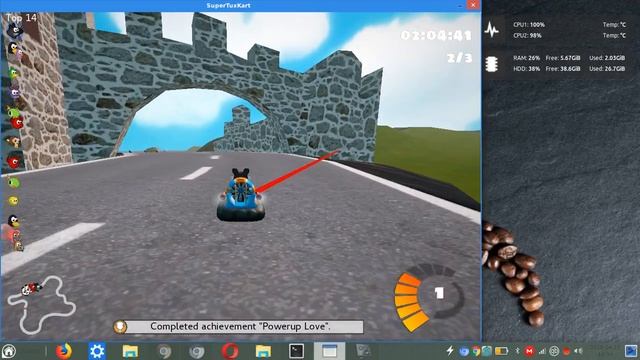 Super Tux Kart Amazing Racer Game On GNU/Linux смотреть онлайн